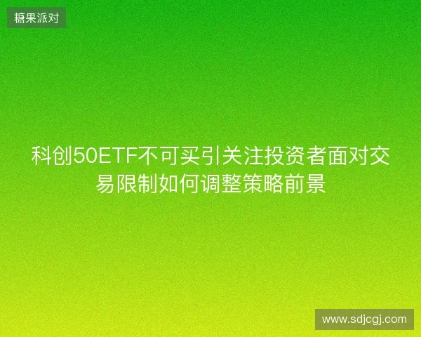 科创50ETF不可买引关注投资者面对交易限制如何调整策略前景